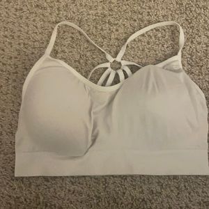 White Sports bra